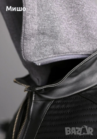 Мъжко кожено яке , снимка 5 - Якета - 51705695