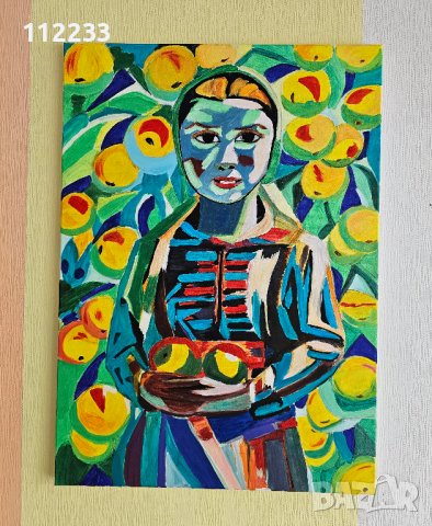 Репродукция "Мома с ябълки"