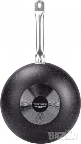 Moneta Etnea Pro Wok 30 см дръжка от неръждаема стомана, черна, 0008654330, снимка 2 - Съдове за готвене - 40062908
