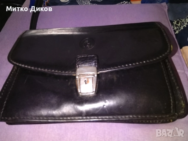 Чанта за ръка борсета с много прегради маркова италианска на Giudi естествена кожа 250х185мм