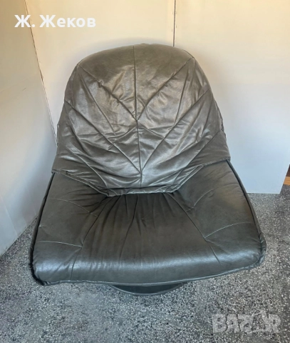 Кожен фотьойл, снимка 2 - Дивани и мека мебел - 52811807