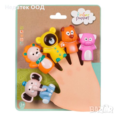 Комплект кукли за пръсти, Farm Animals, 5 бр.