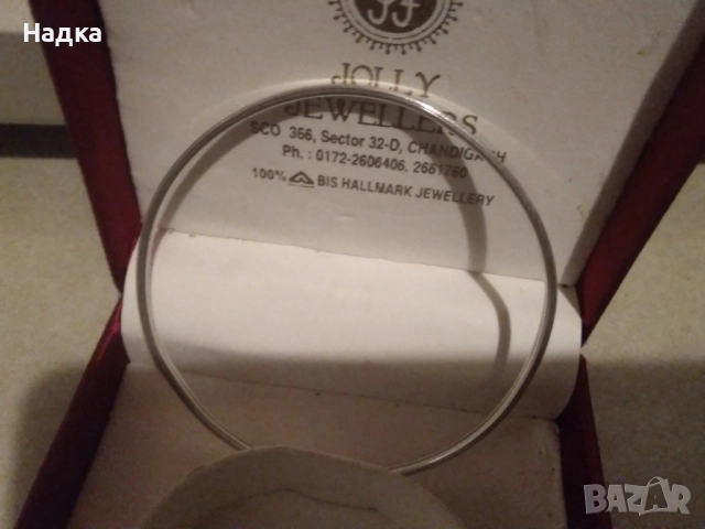 Дамска сребърна гривна, снимка 2 - Гривни - 52392895