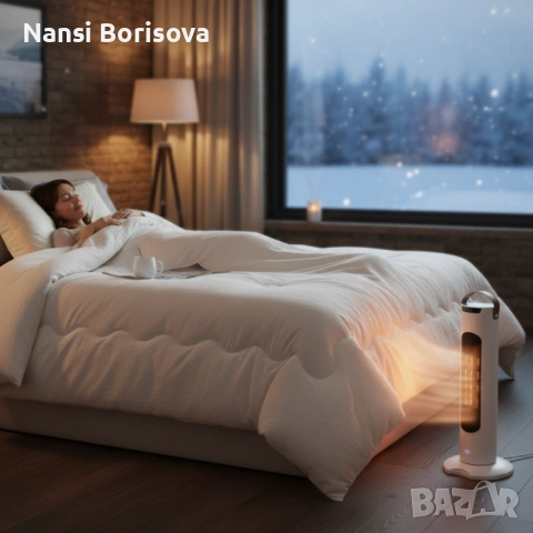 Вентилаторна печка 2 в 1 за бързо и равномерно отопление + целогодишен олекотен юрган за спокоен сън, снимка 2 - Отоплителни печки - 53444956