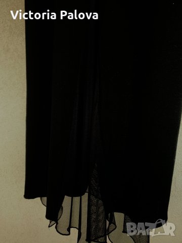 Дълга черна рокля DEPOLO, снимка 10 - Рокли - 33193761