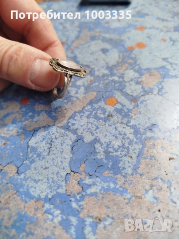 Сребърен пръстен с Лунен камък , снимка 5 - Пръстени - 51485459