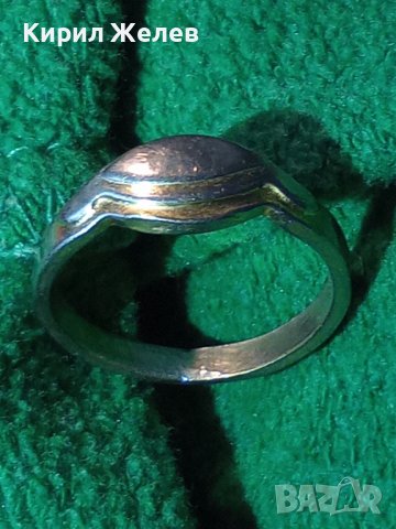 СТАР МАЙСТОРСКА ИЗРАБОТКА ПОСРЕБРЕН ПРЪСТЕН БЛАГОРОДНА НЕРЪЖДАЕМА СТОМАНА ВИНТИДЖ АРТ БИЖУ 25812, снимка 3 - Антикварни и старинни предмети - 35746447