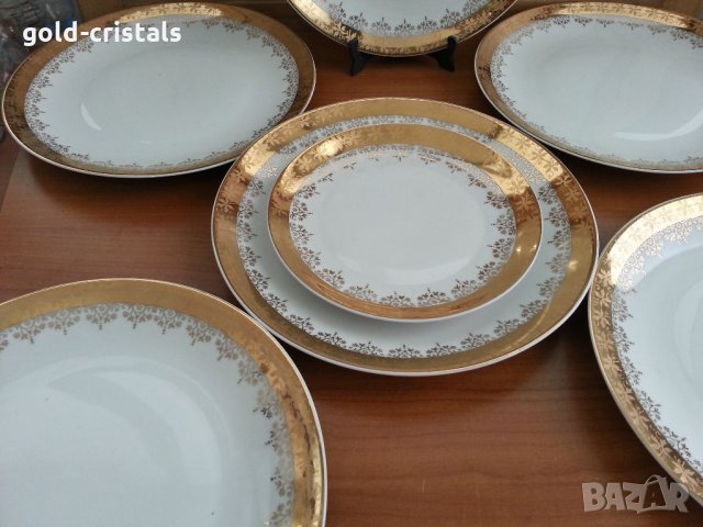 Луксозен сервиз за хранене порцелан Чехословакия, снимка 6 - Сервизи - 35078140