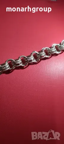 Сребърна гривна, снимка 3 - Гривни - 47974621