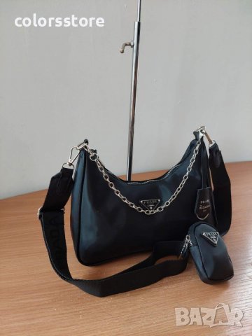 Черна чанта Prada  код SG280, снимка 5 - Чанти - 35522497