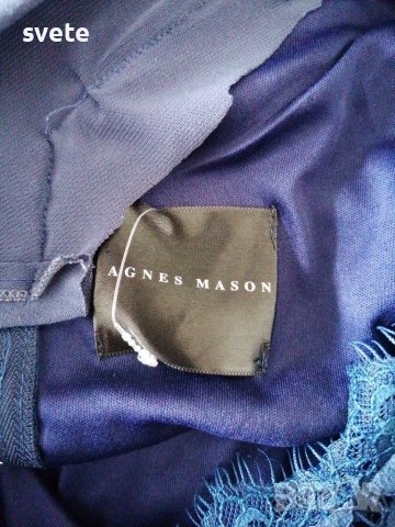 Рокля синя от финна дантела, снимка 9 - Рокли - 36600792