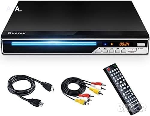 Gueray DVD плейър за телевизор Безплатен DVD CD плейър за всички региони HDMI-съвместим, компактен , снимка 5 - Плейъри, домашно кино, прожектори - 40515582