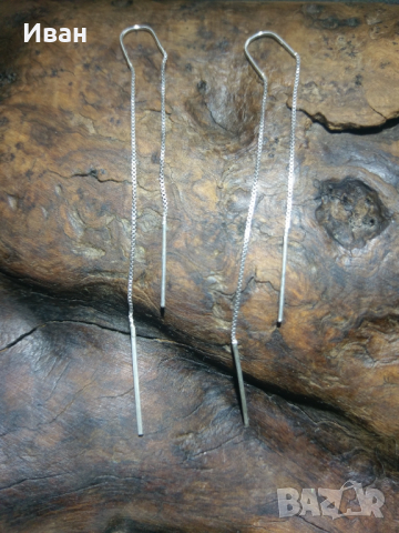 Сребърни обеци, снимка 2 - Обеци - 35771349