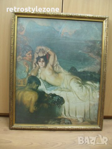 № 6638 стара картина с рамка , снимка 8 - Други ценни предмети - 38655941