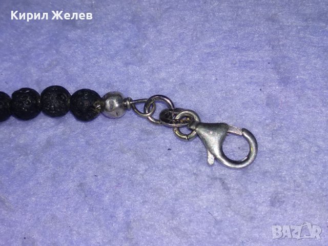 ЧАСТ от СРЕБЪРНА ГРИВНА СРЕБРО 925 с ТОПЧЕТА от ВУЛКАНИЧЕН КАМЪК и МАРКАЗИТИ на КРЪСТЧЕТО 40987, снимка 10 - Гривни - 43225262