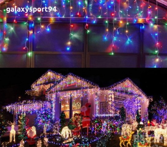 ПРОМО Висящи лампи Сини 10броя(30м) + 1 брой Подарък, Декоративни Лампи, снимка 5 - Лед осветление - 38547494