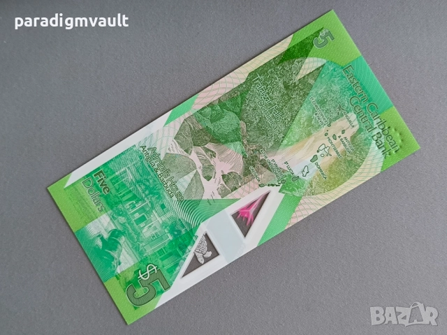 Банкнота - Източни Кариби - 5 долара UNC | 2021г., снимка 2 - Нумизматика и бонистика - 52642768