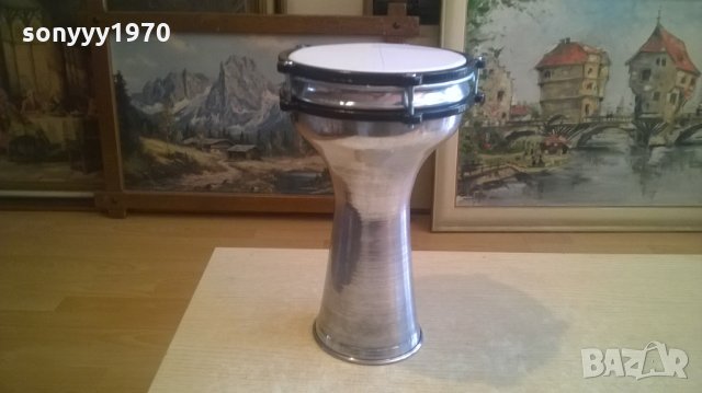 НОВА тарамбука с бяла ударна част-алуминиева-30х20см