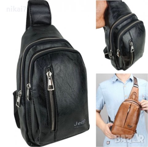 JEEP ново мъжка чанта кожена за през рамо уникална цена, снимка 8 - Чанти - 37641573