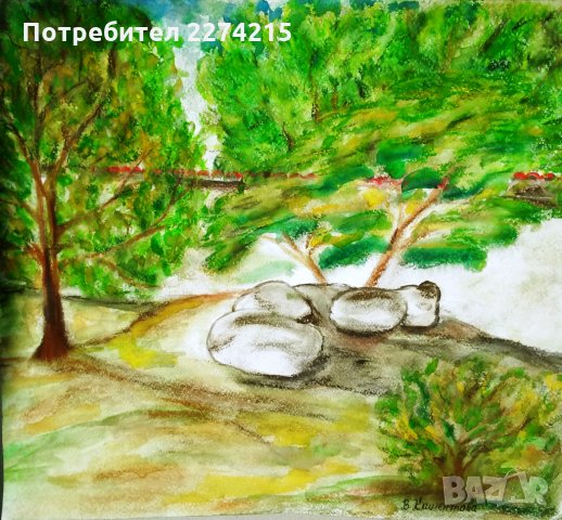 Картина "Двора на храм Света Троица "