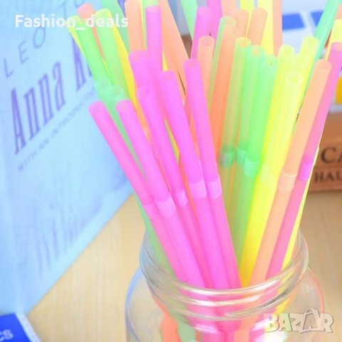 Нов Комплект сламки за пиене 100 броя за напитки пикник къмпинг парти, снимка 5 - Други стоки за дома - 39260848