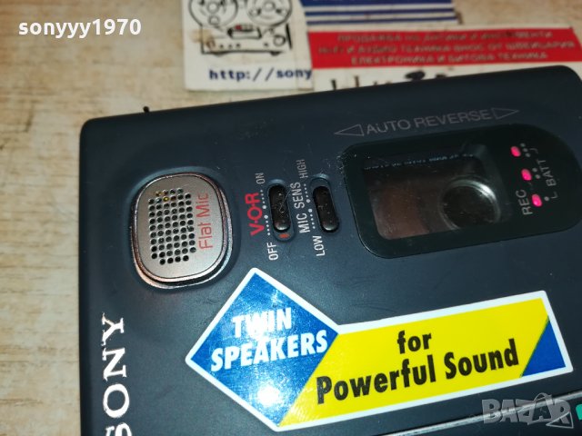 SONY TCM-59V MADE IN JAPAN-ВНОС SWITZERLAND 2710211914, снимка 3 - Радиокасетофони, транзистори - 34604104