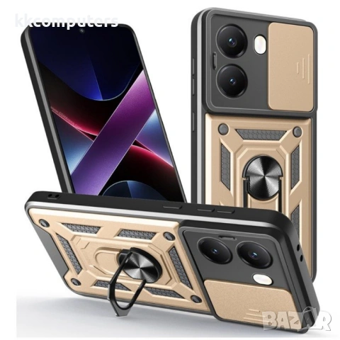 Xiaomi Poco X7 Pro 5G / Redmi Turbo 4 5G Удароустойчив Ring Holder Калъф и Протектор, снимка 5 - Калъфи, кейсове - 53177617