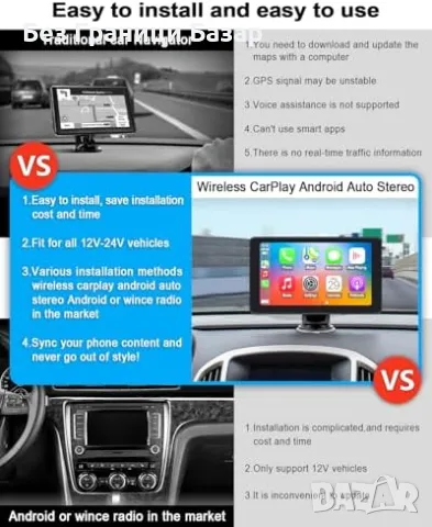 Нов OHREX 7" сензорен екран за CarPlay, Android Auto, GPS, гласово управление, снимка 4 - Друга електроника - 47831034