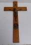 НАЙ ДОБРАТА ОФЕРТА 1950г. Стар кръст разпятие 60см. дърво, метал , снимка 1