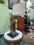 Уникална антикварна дизайнерска настолна фигурална лампа , снимка 1