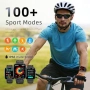 Нов черен мъжки Смарт часовник 1.85 HD Bluetooth разговори 100+ спорта IP68, снимка 3