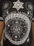 Black kavar L- Оригинална черна тениска с бели зодиакални щампи , снимка 5