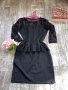 Страхотна нова черна еластична рокля с пеплум на талията , снимка 9