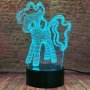 3D лампа My Little Pony с дистанционно и многоцветно осветление, снимка 3