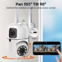 Двойна Smart WiFi безжична IP камера 5MP всяка, FULL-HD нощно виждане, SD карта, 2.4 Ghz, снимка 4
