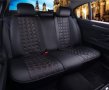 К-т Черна Кожена Тапицерия(Калъфи за Седалки) Подходящ за всички автомобили, снимка 4