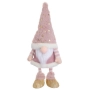 Коледна декоративна фигурка на гномче с розова рокля, 44см, снимка 4