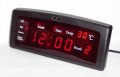 Дигитален LED настолен часовник с аларма и температура