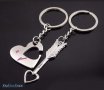 Двойка ключодържатели за влюбени във форма на Сърце, снимка 1 - Романтични подаръци - 28329402