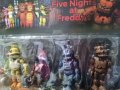 4 бр Five Nights at Freddy's Freddy Фреди нощи светещи пластмасови играчки играчка игра фигурки, снимка 1