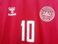Дания Ериксен оригинална футболна тениска фланелка Denmark Eriksen Hummel L Euro 2020, снимка 4