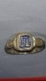 СТАРИНЕН САЧАНЕН ПРЪСТЕН с МОНОГРАМ БУКВА - П - МАЙСТОРСКА РЪЧНА ИЗРАБОТКА САЧАН  73511, снимка 1