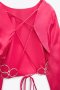 Розов сатенен топ на Зара, снимка 4