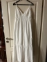 Нова ежедневна елегантна дълга бяла рокля 100 % памук памучна волни  , снимка 1
