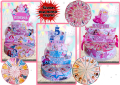 Картонени торти и парти артикули за момичета-авторски дизайн,фотопечат, снимка 1 - Подаръци за рожден ден - 44866349