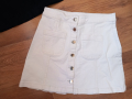 бяла дънкова пола H&M размер 36, снимка 1 - Поли - 44921368