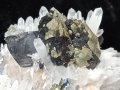 №192,Кварц,Планински кристал,Кварцова друза с халкопирит и сфалерит,Quartz Bulgaria,BGminerals,, снимка 4