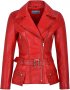 Продавам ново дамско червено яке от естествена кожа размер 40 (М), снимка 1 - Якета - 27415414