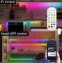 10м - RGB WiFi смарт LED лента с управление през телефон, дистанционно и глас, снимка 3