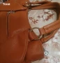 Нова Кожена Дамска Чанта с Цвете , снимка 9